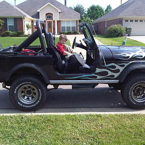 My Co-pilot In The Ole Jeep