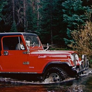 Crossing Teton Creek, Wyoming