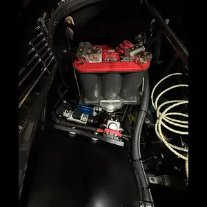 Passenger side of engine compartment