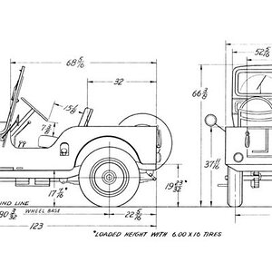 Cj3a Dimentions