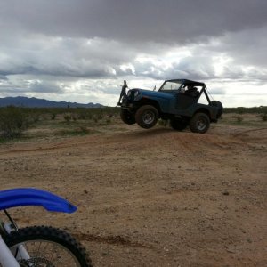 1980 Cj5 Going Over Hump