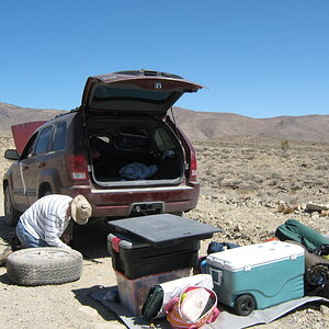 Fixing Flat in Saline Valley