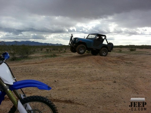 1980 Cj5 Going Over Hump