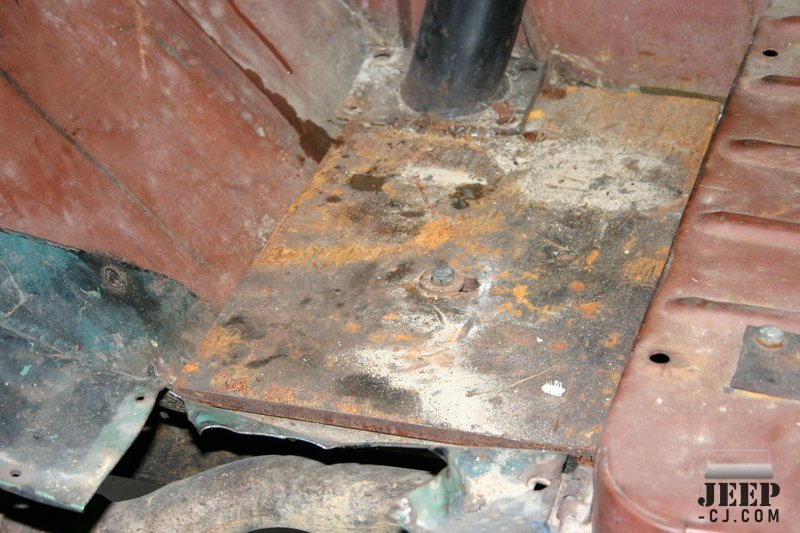 Front Floor Board Steel Plate Close Up