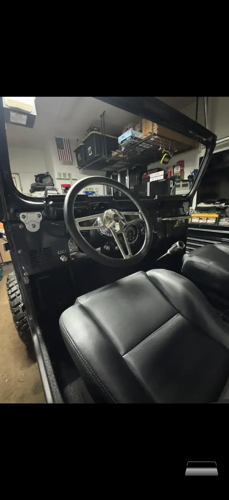 Interior, early in the build