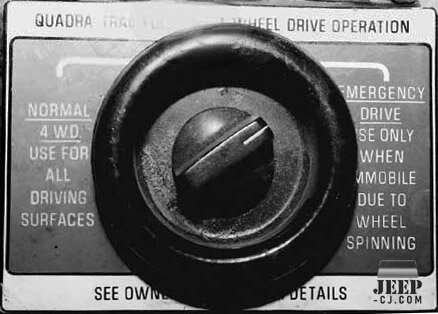 Quadratrac Selector Knob