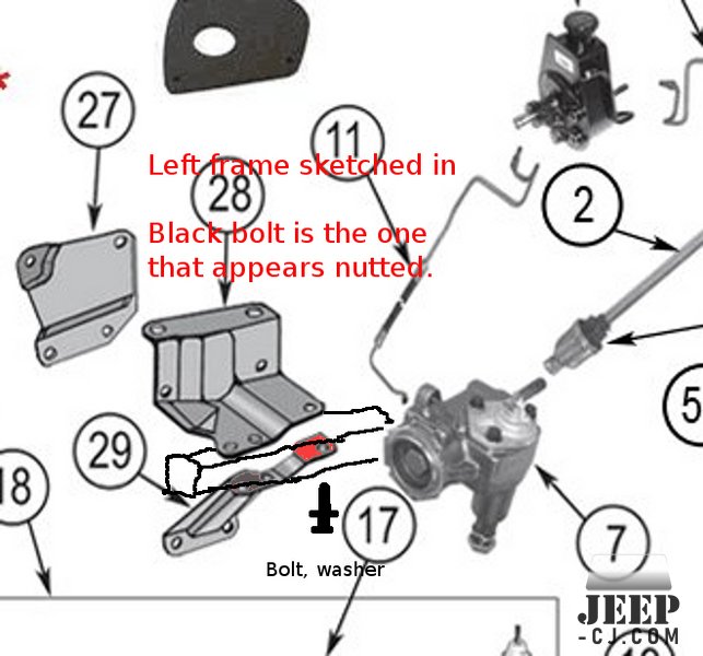 Steering Box Brace Diagram